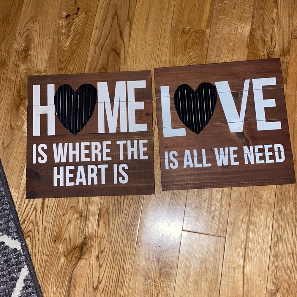 Wooden signs